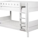 Letto a castello White con scala dritta