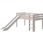 Letto semi elevato Classic con scivolo e scala dritta
