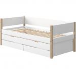 Letto Divanetto 3 in uno FLEXA NOR gambe in legno massello di quercia Svedese