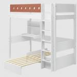 Letto sopra elevato Casa con modulo integrato scrivania “click on"