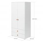 Armadio FLEXA Roomie con 2 ante e due cassetti