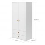 Armadio FLEXA Roomie con 2 ante e due cassetti