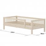 Letto singolo FLEXA Classic con sponda di Protezione di 3/4
