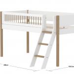Letto Semielevato FLEXA NOR con scala inclinata