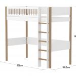 Letto Sopraelevato in legno FLEXA NOR