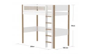 Letto Sopraelevato in legno FLEXA NOR - Dettaglio Crossbar