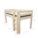 Letto semi-elevato Classic con scala dritta