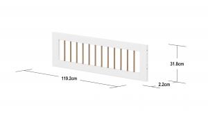 Sponda di sicurezza anteriore di 1/2 per letti White e NOR - Dettaglio serie NOR