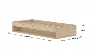 LETTO GROW - Colore Naturale - Dettaglio per materasso 90 x 200