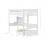 Letto sopra elevato Casa con modulo integrato scrivania “click on"