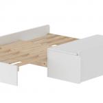Modulo divano-letto per letto sopra-elevato White